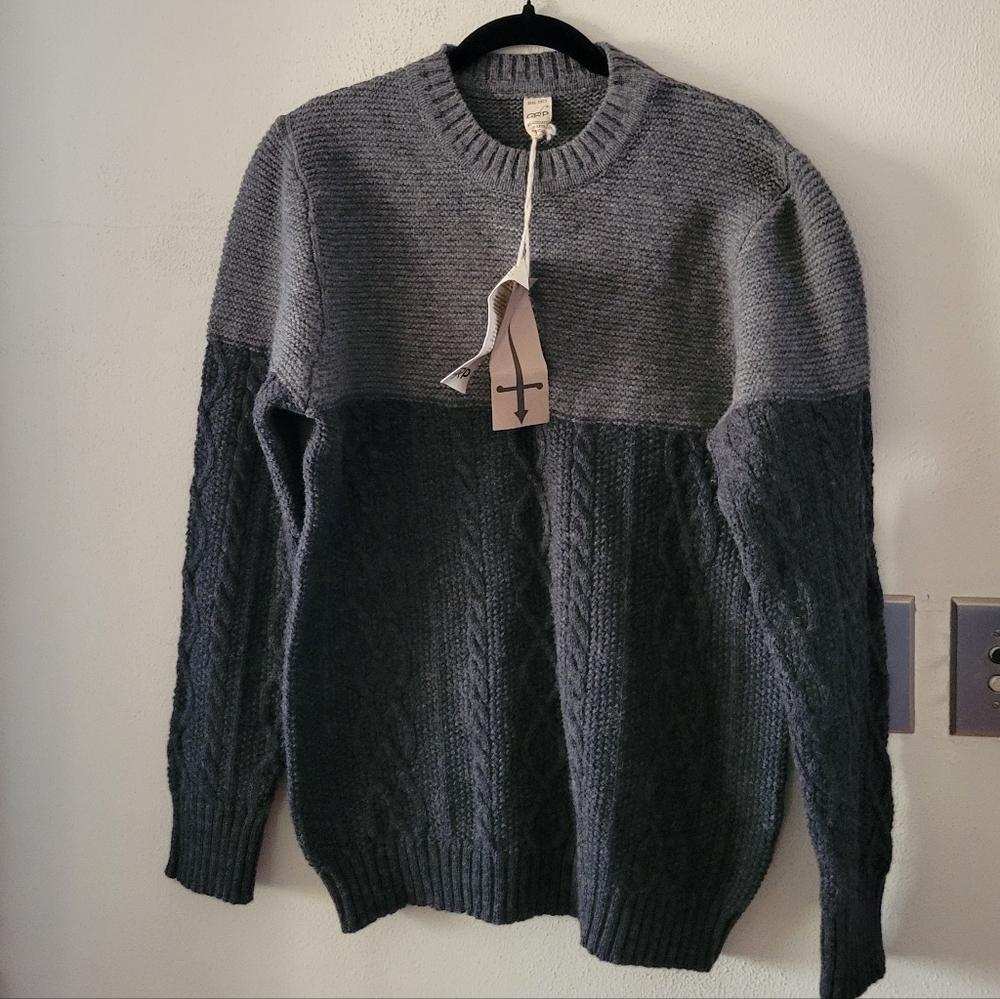 GRP Italian-made lambswool sweater - greys